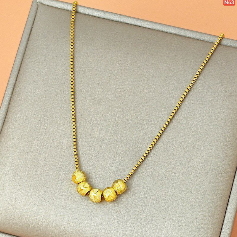 5 Lucky Ball Stainless Steel Necklace – N63 (Color Guaranteed)