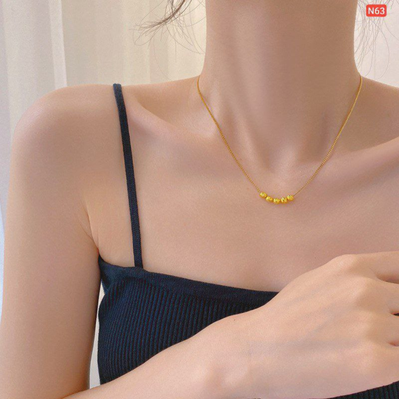 5 Lucky Ball Stainless Steel Necklace – N63 (Color Guaranteed)