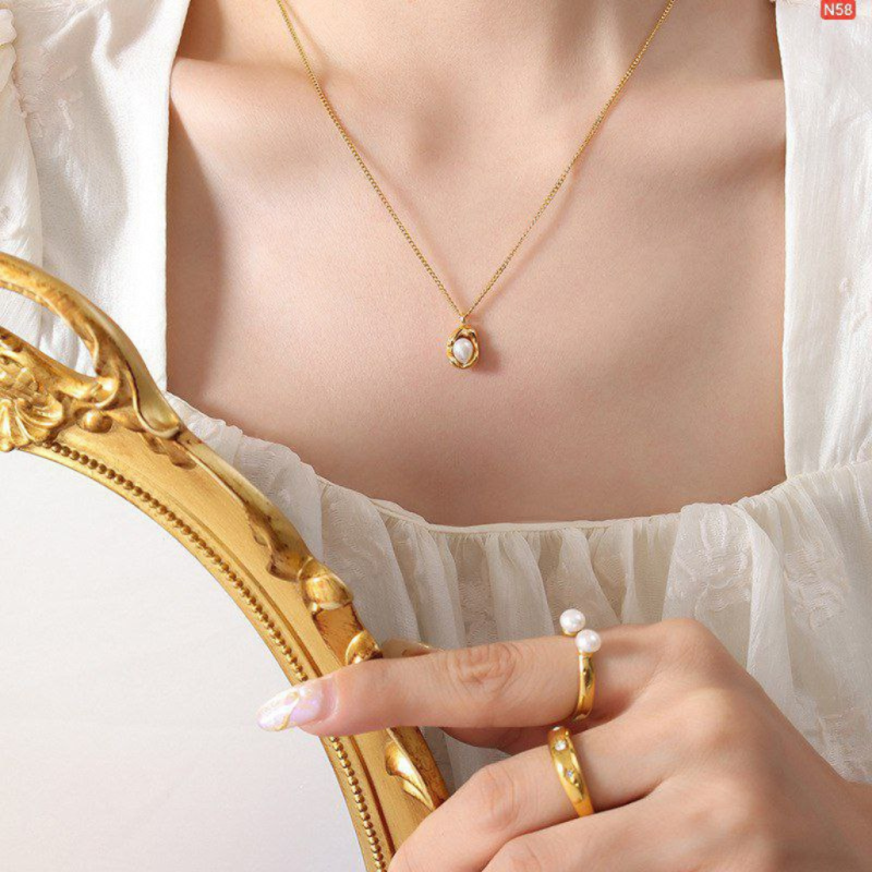 Golden Pea Necklace – (Stainless Steel | Color Guaranteed)