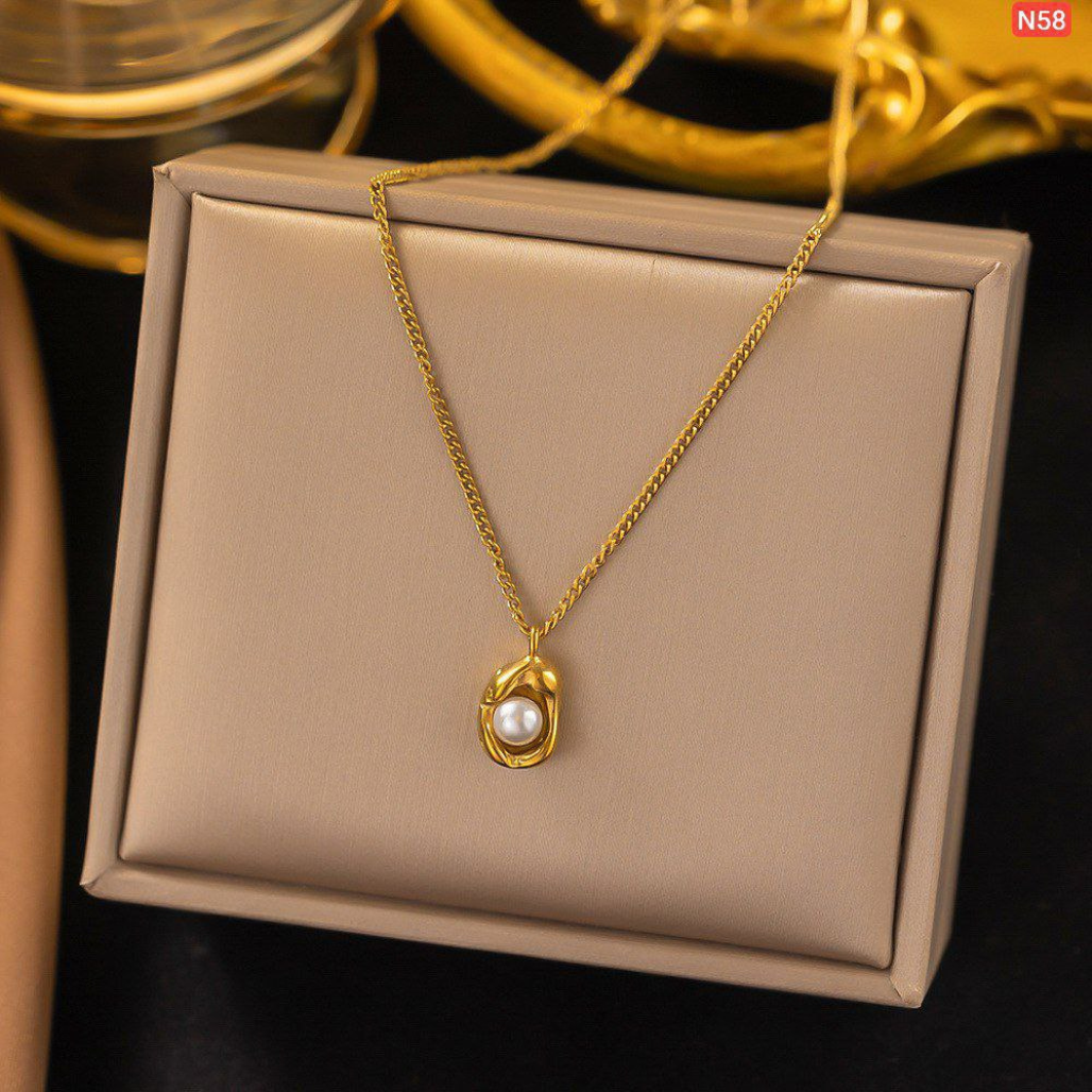 Golden Pea Necklace – (Stainless Steel | Color Guaranteed)